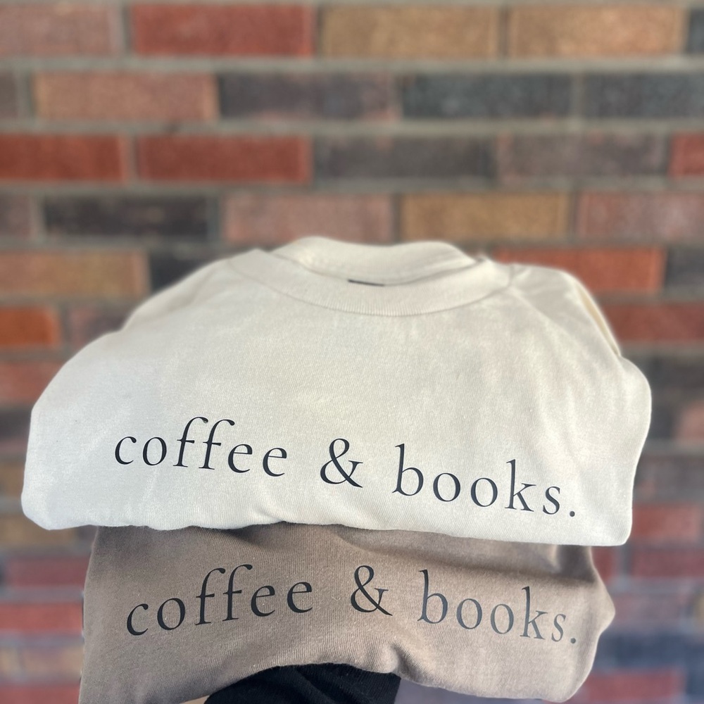 Coffee and books tee.
